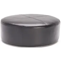 Cologne Leather Round Cocktail Ottoman