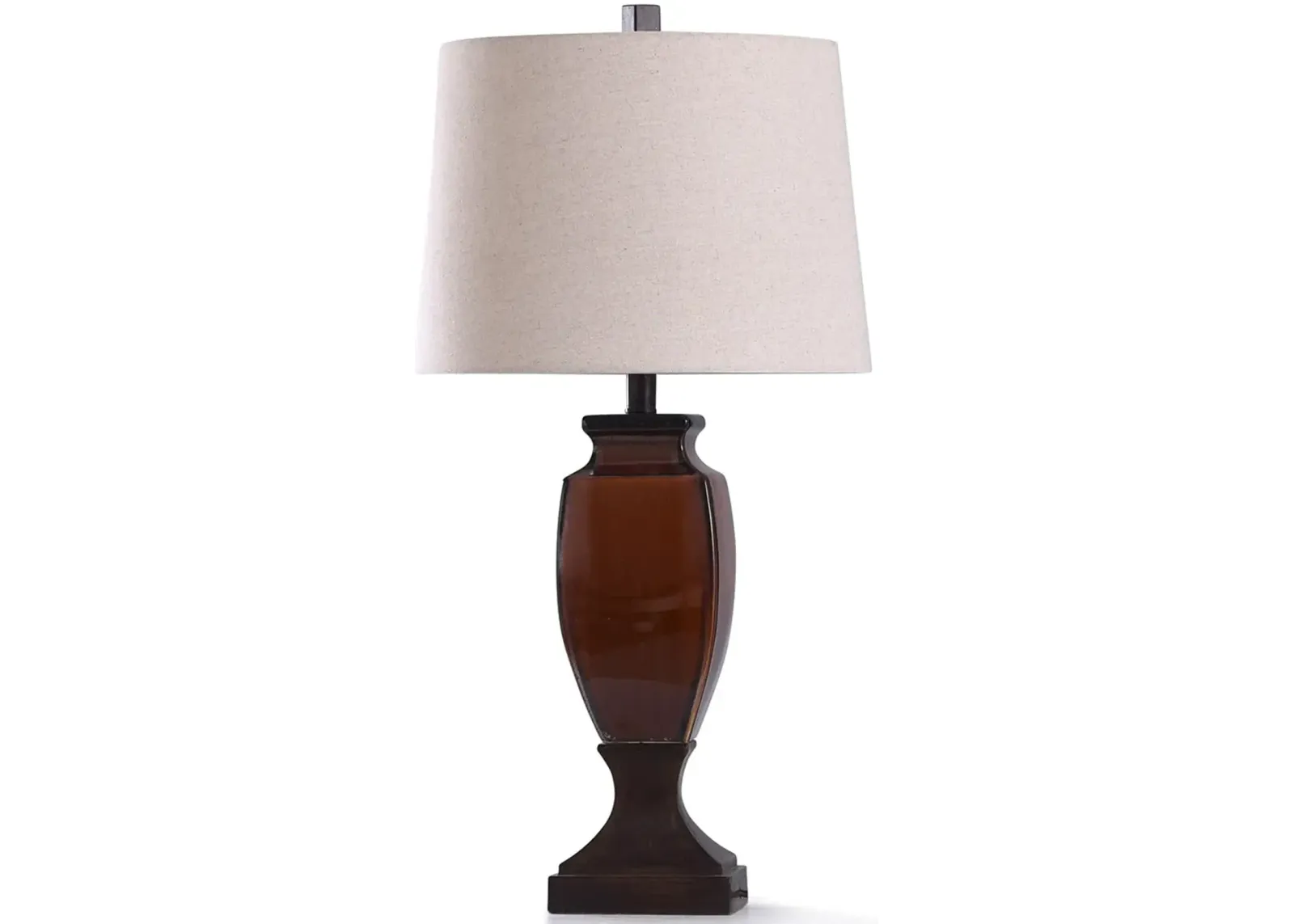 Rust and Bronze Ceramic Table Lamp 30"H