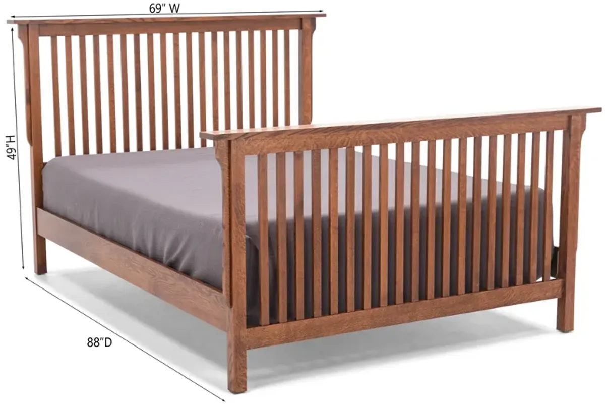 Witmer American Mission #80 Queen Slat Bed W/32" Footboard