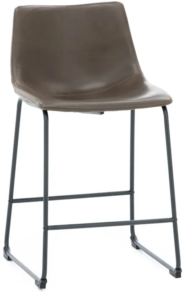 Leigh Brown 24" Upholstered Counter Stool