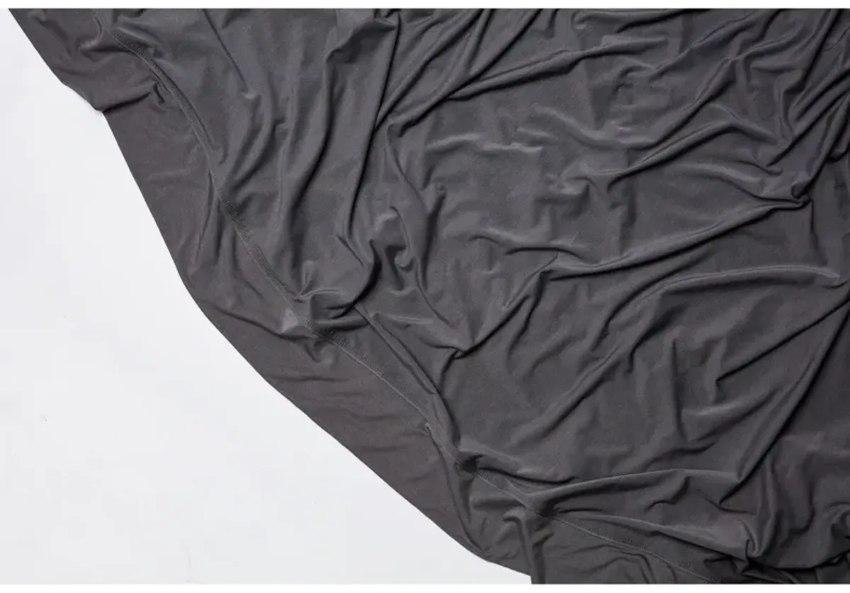 Purple Soft Stretch Queen Sheet-Stormy Grey