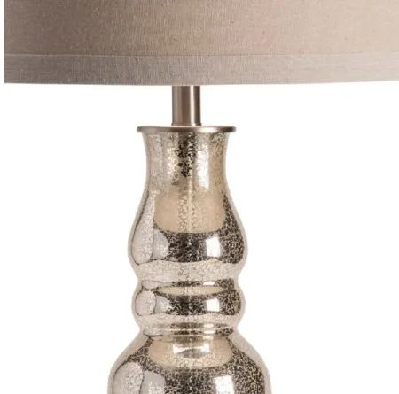 Silver Mercury Glass Table Lamp 34"H
