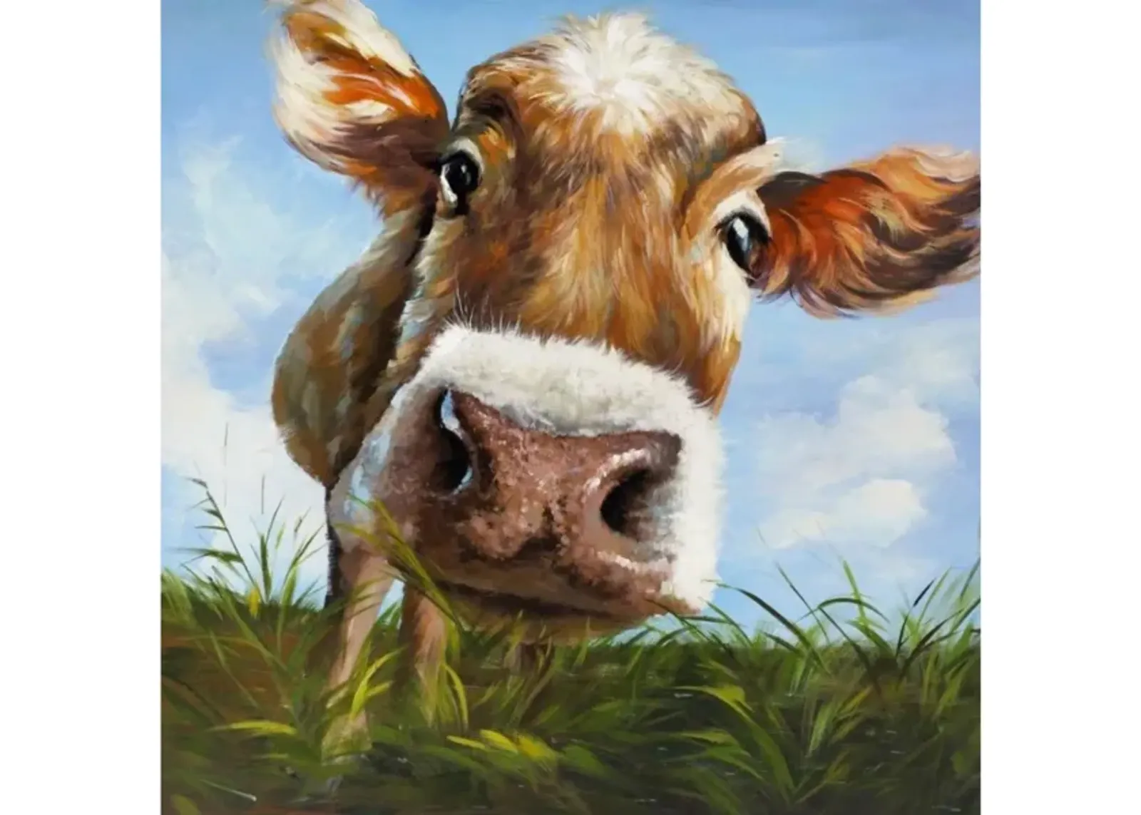 Cow Closeup Wall Decor 39.5"W x 39.5"H