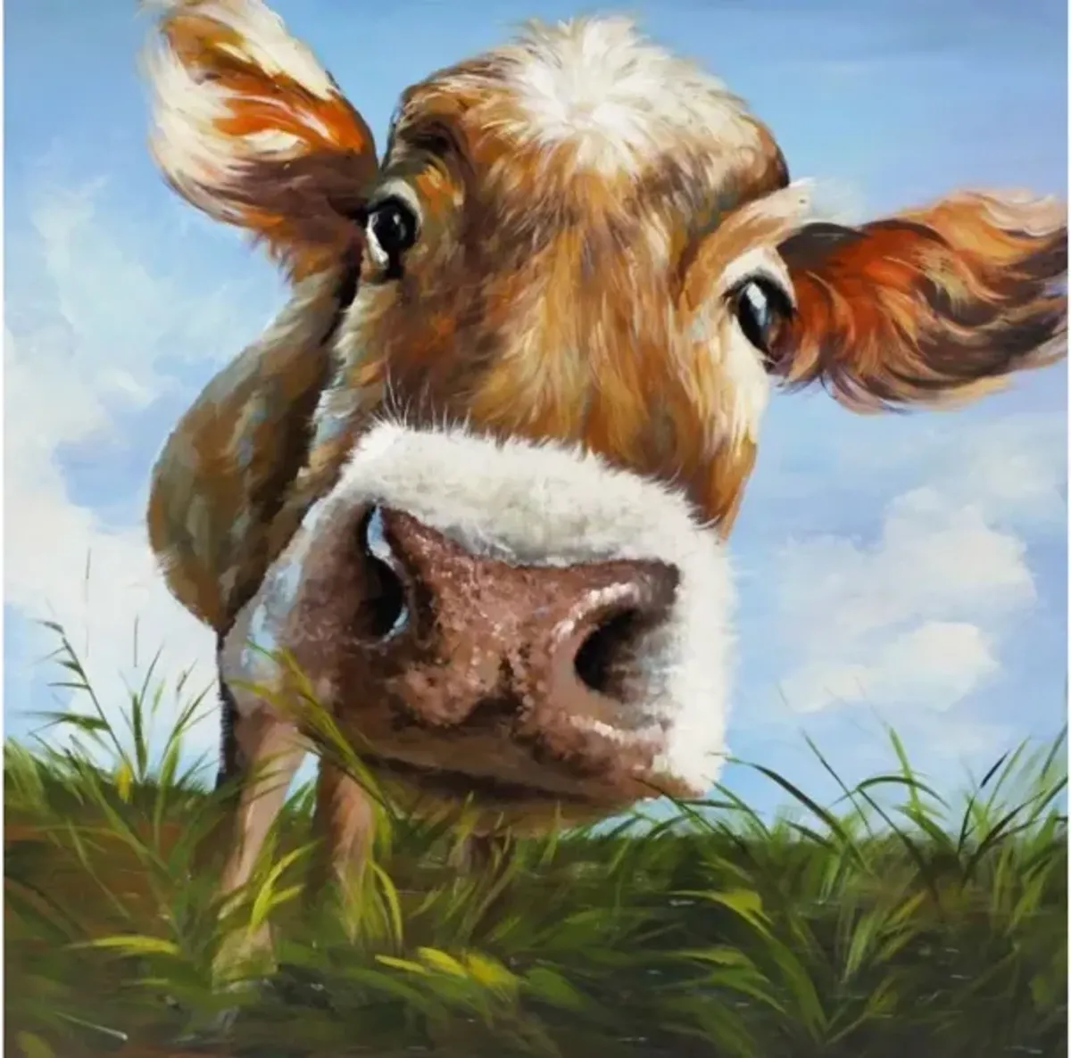 Cow Closeup Wall Decor 39.5"W x 39.5"H