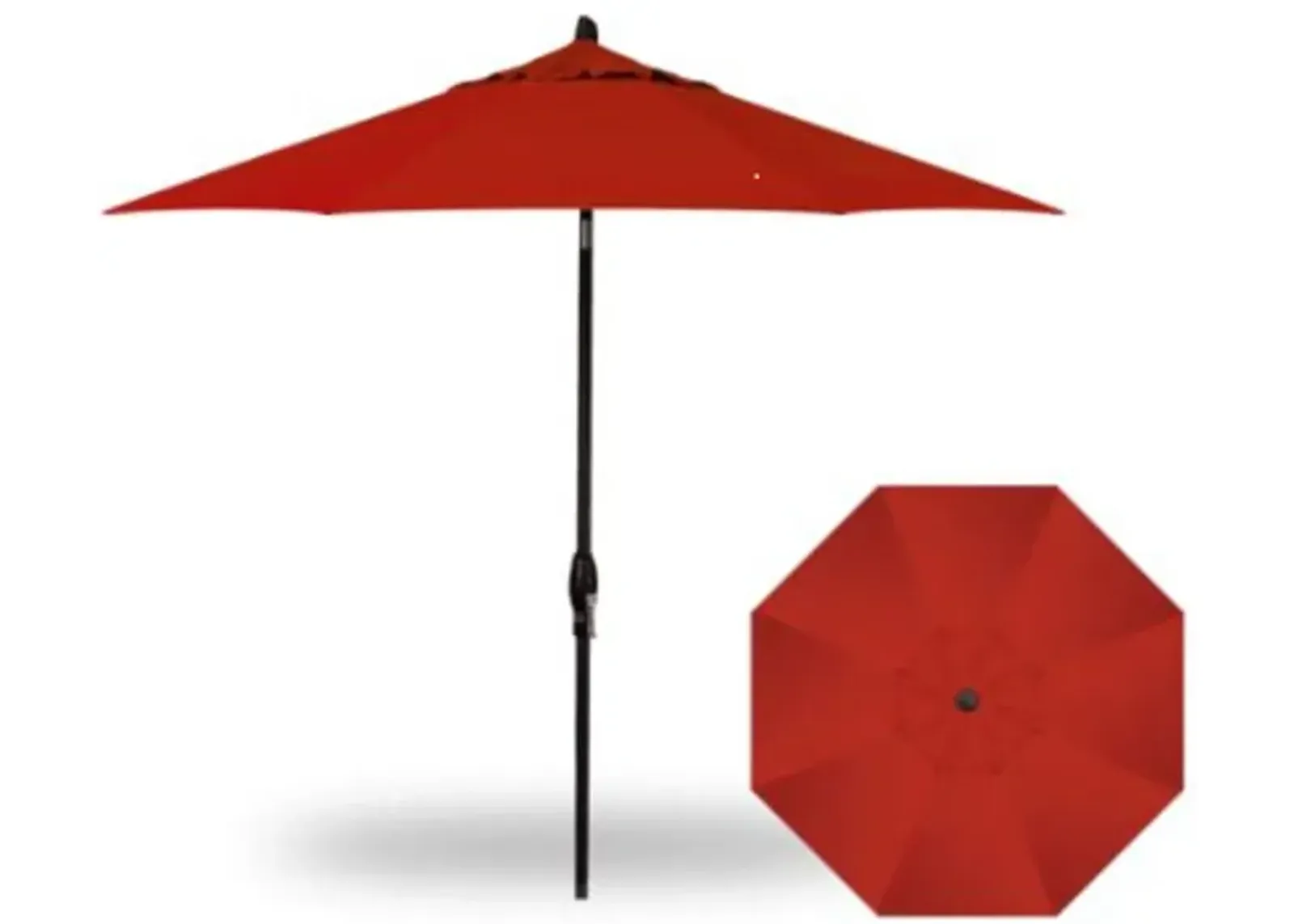 9' Red Push Button Tilt Umbrella