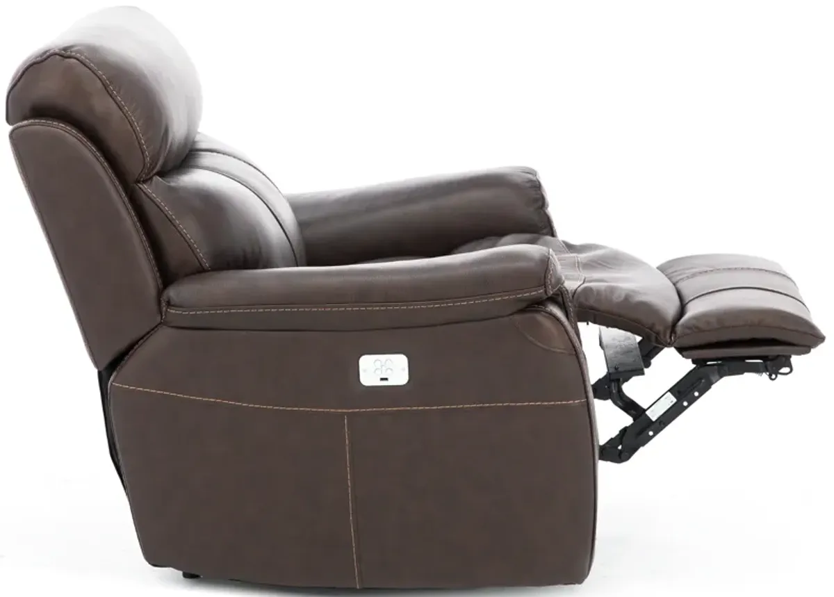 Shane Leather Power Headrest Recliner