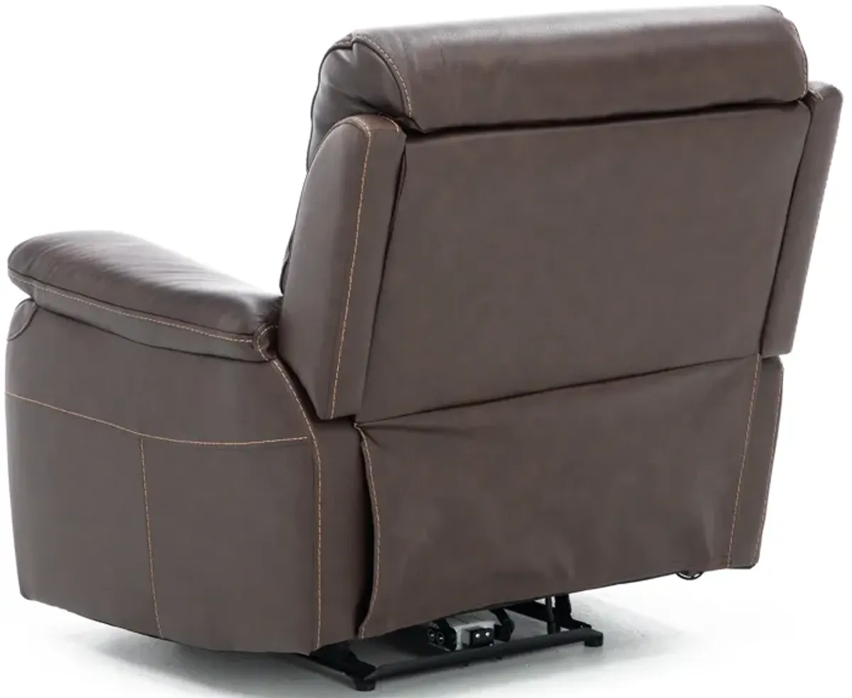 Shane Leather Power Headrest Recliner