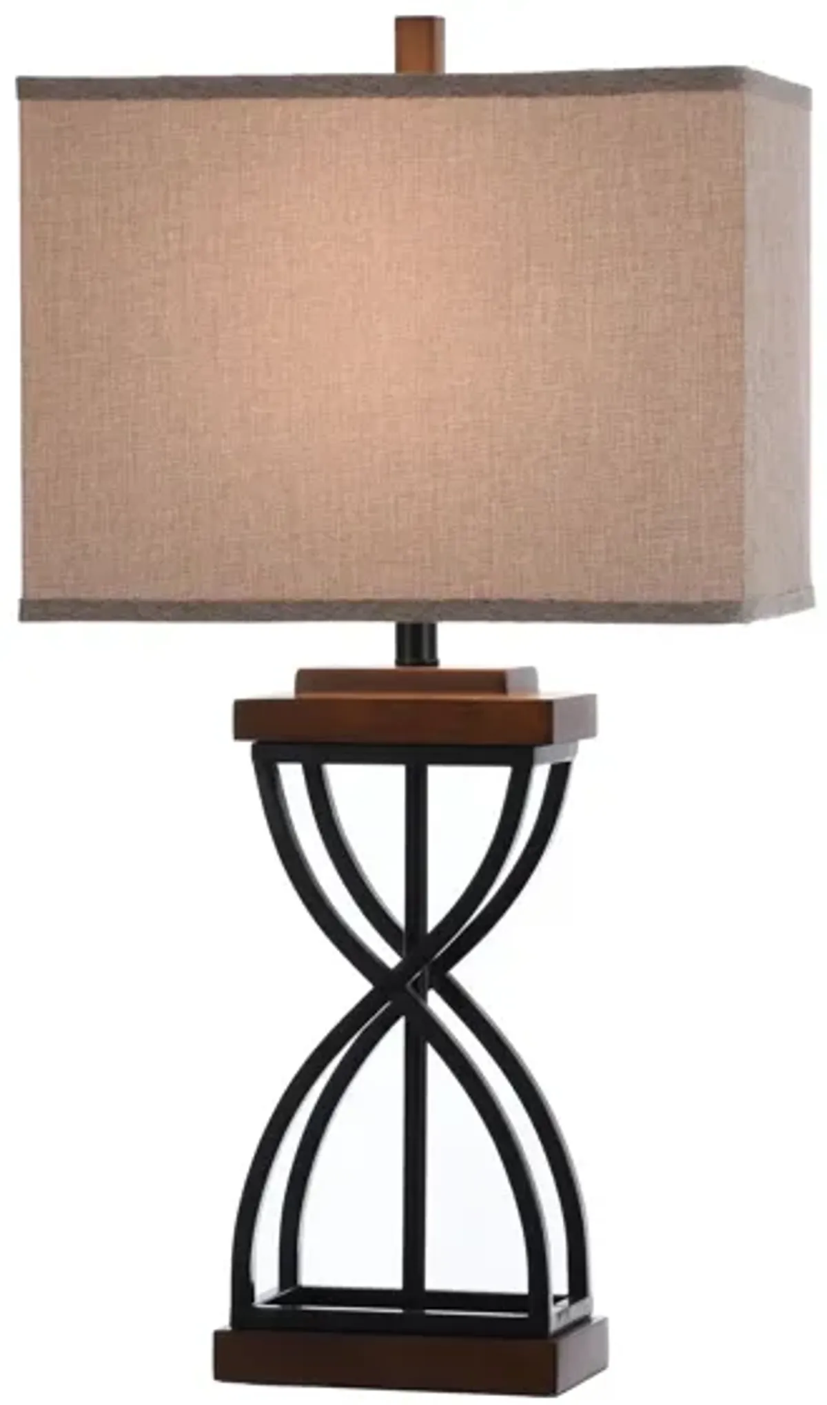 Black Metal X Table Lamp 30.5"H