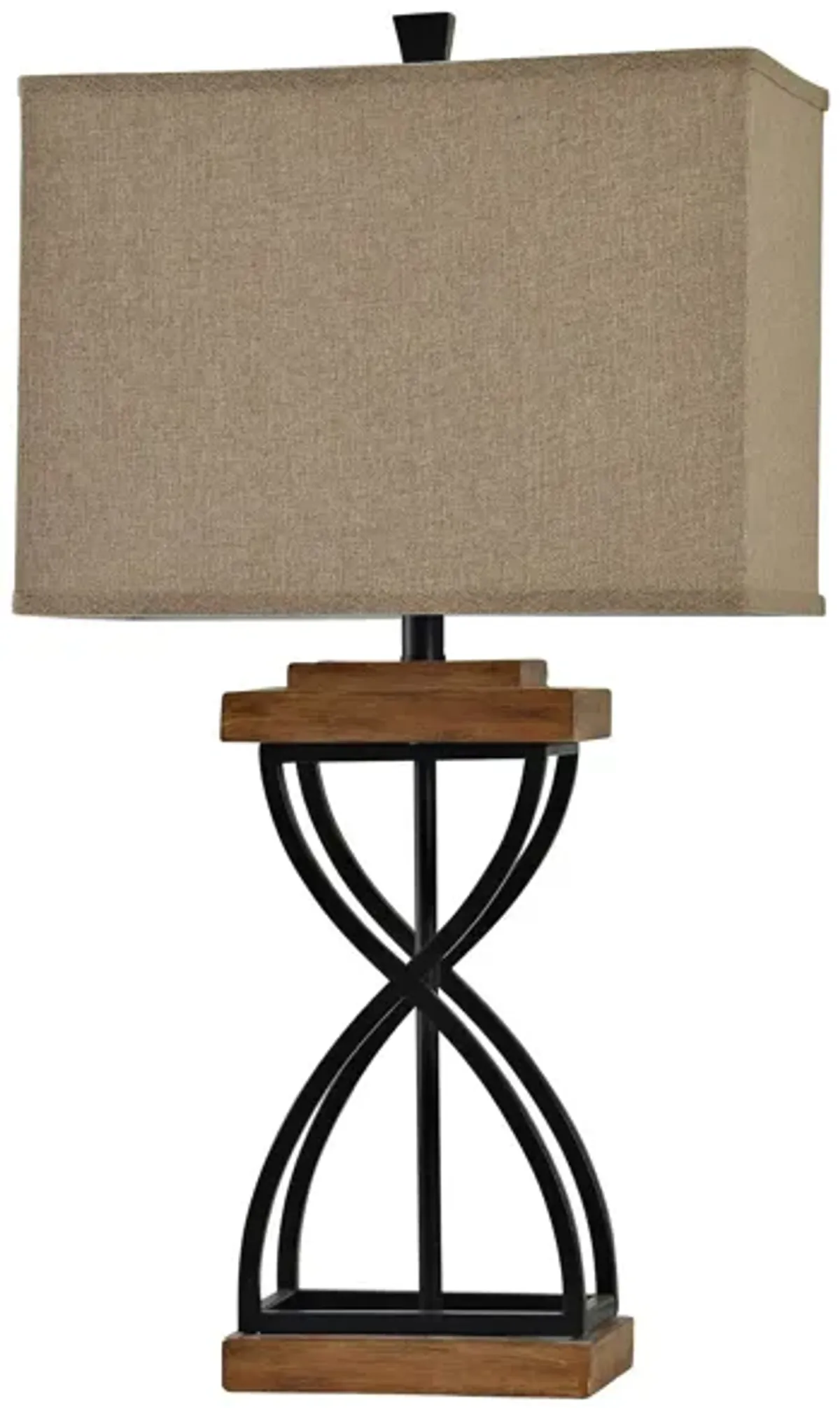 Black Metal X Table Lamp 30.5"H