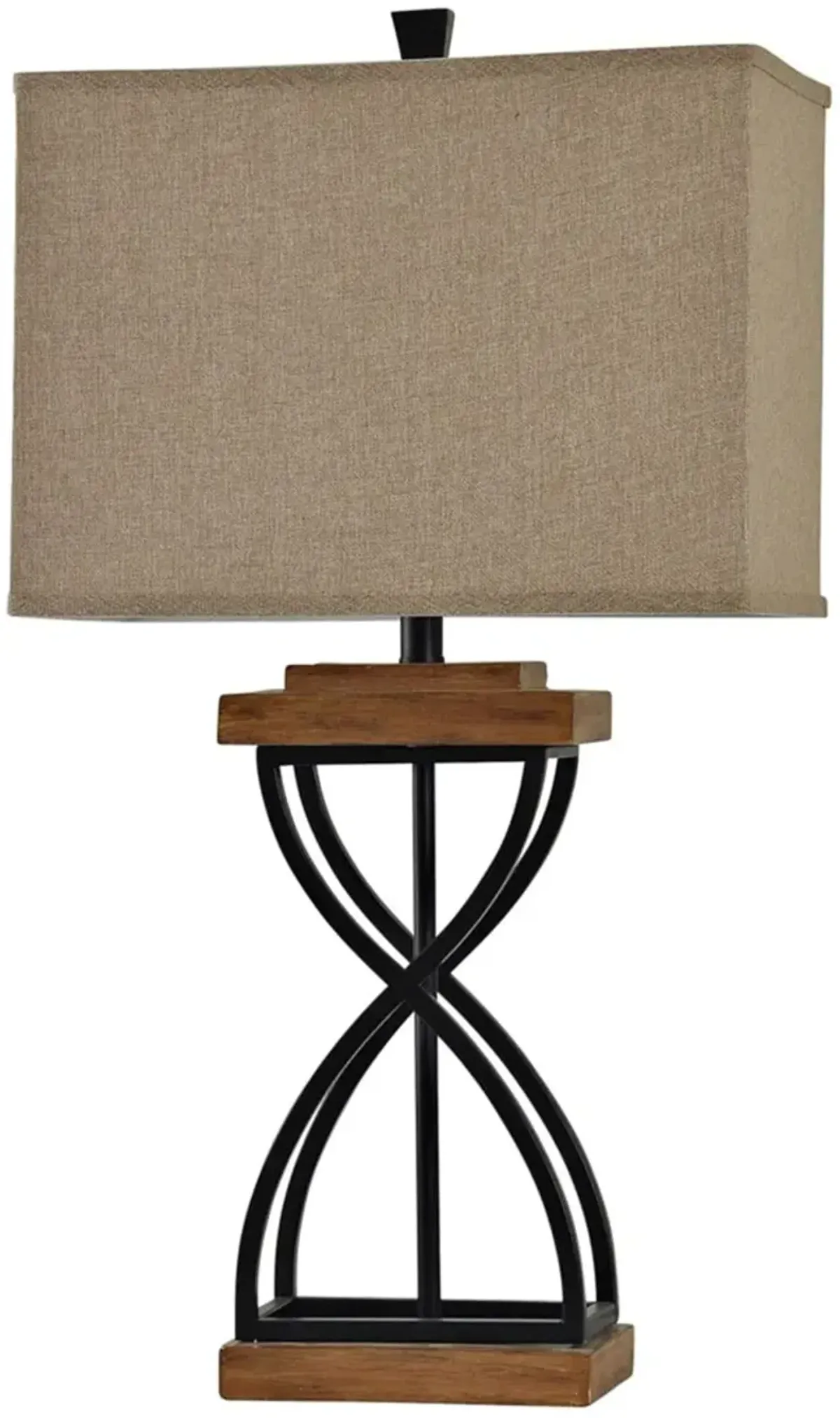 Black Metal X Table Lamp 31"H