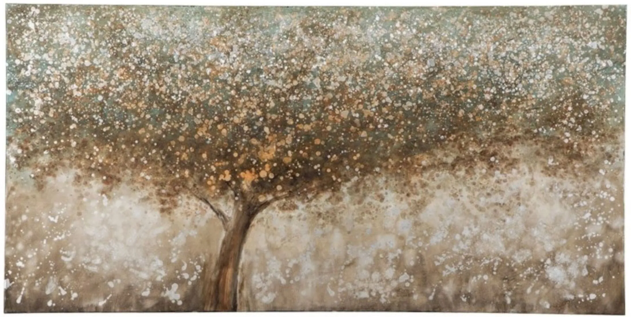 Brown Tones Handpainted Tree Canvas 60"W x 30"H