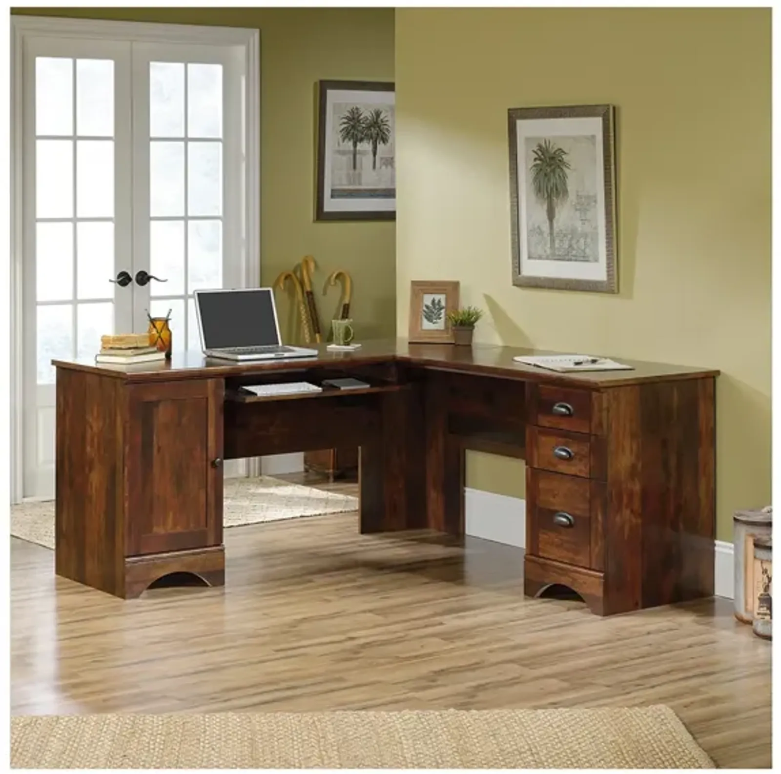 Harbor View Curado Cherry L-Desk