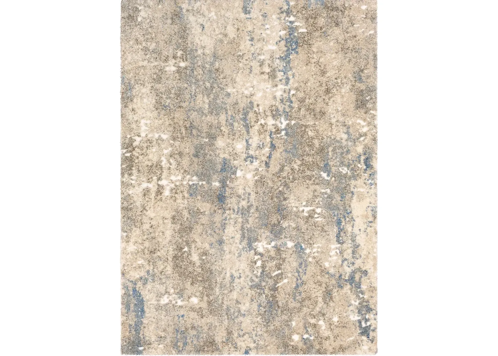 Tuscany Tan/Blue Area Rug 5'3"W x 7'3"L