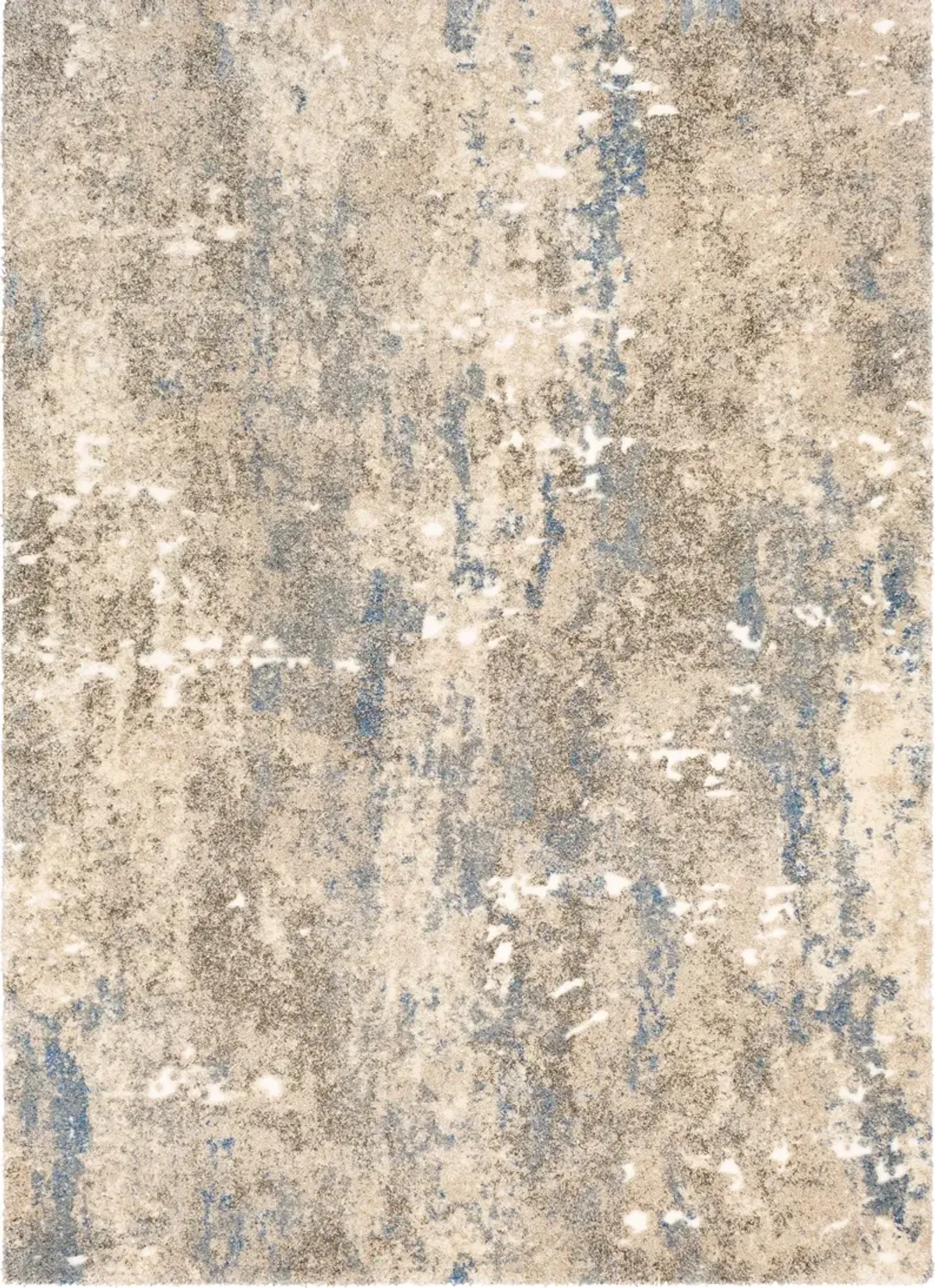 Tuscany Tan/Blue Area Rug 5'3"W x 7'3"L