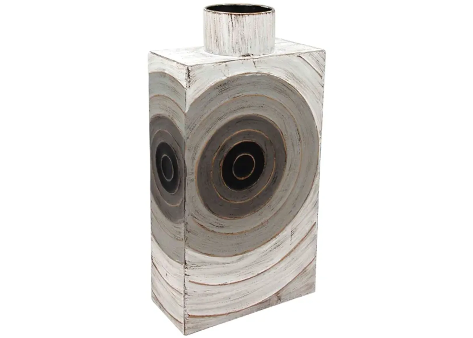 Tall Metal Circles Vase 10"W x 19"H