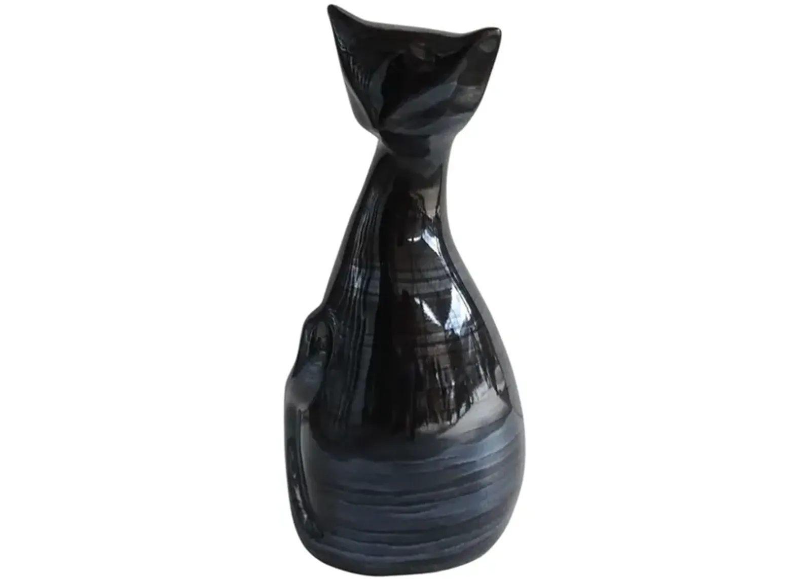 Small Black Sitting Cat 5"W x 10"H