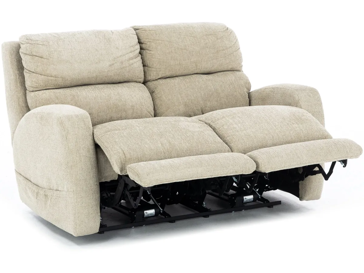 Kenwood Fully Loaded Reclining Loveseat in Tan