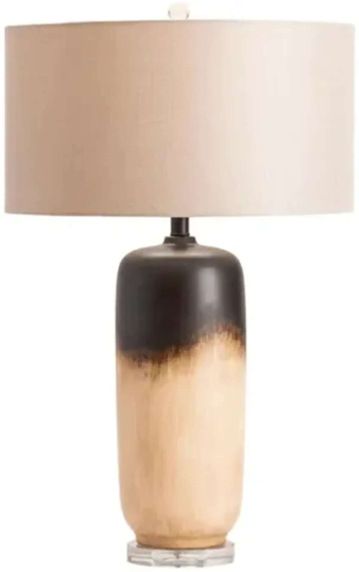 Black and Ivory Ceramic Table Lamp 29"H