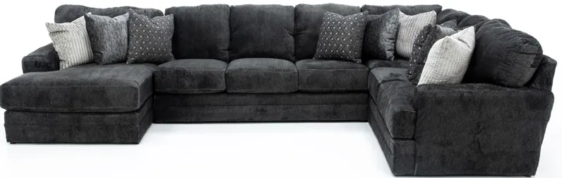 Snuggler Smoke 3-Pc. Sectional with Left Chaise in Smoke