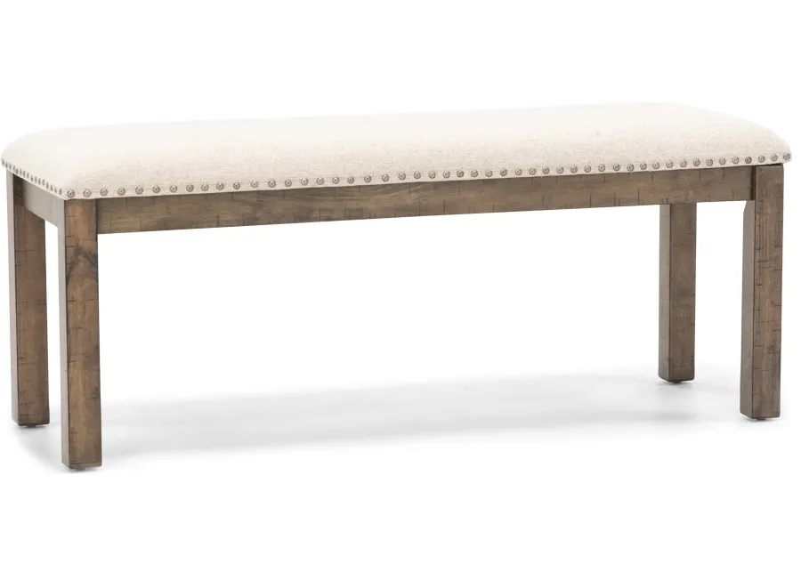 Willowbrook Upholstered Seat Bench, Nutmeg