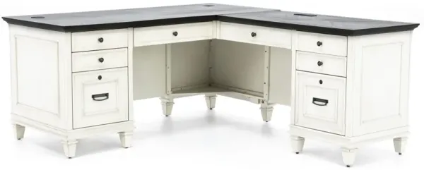 White Estate Executive L-Desk