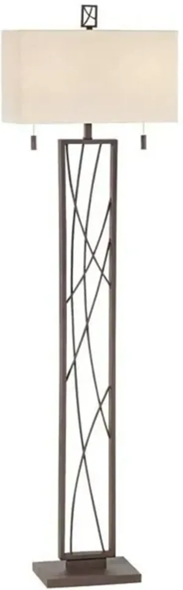 Criscross Metal Floor Lamp 64"H