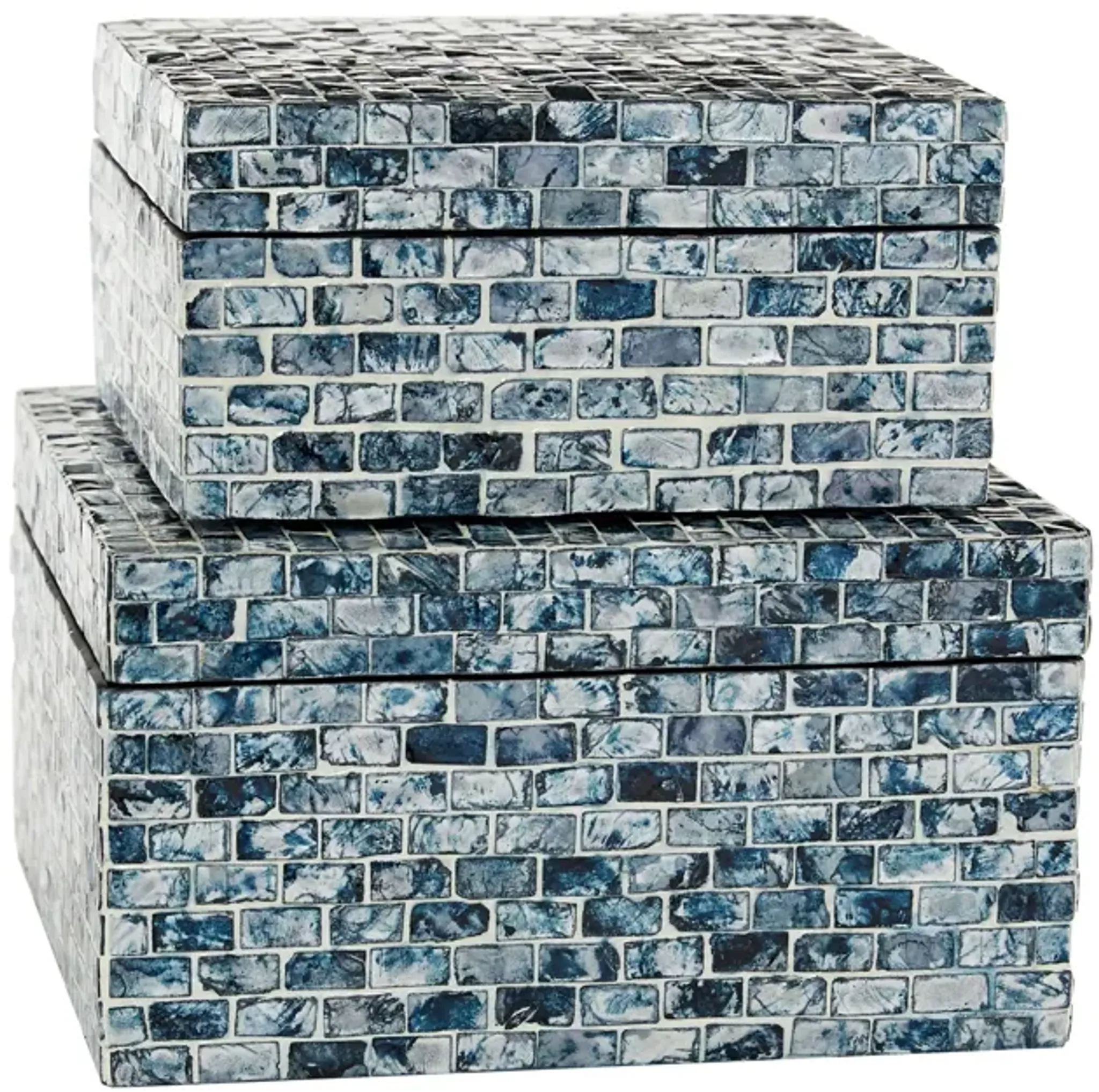 Set Of 2 Blue Shell Lacquer Boxes 910 Steinhafels | Furniture.com