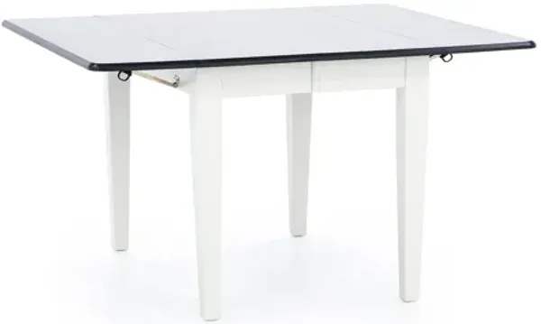Saber Drop Leaf 26-48-60" Dining Table in Mineral Ivory