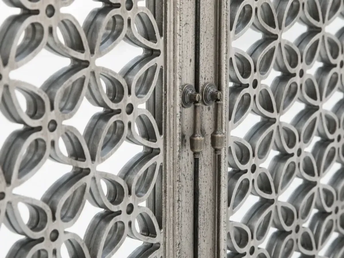 Eclectic Collection Grey 3 Door Cabinet