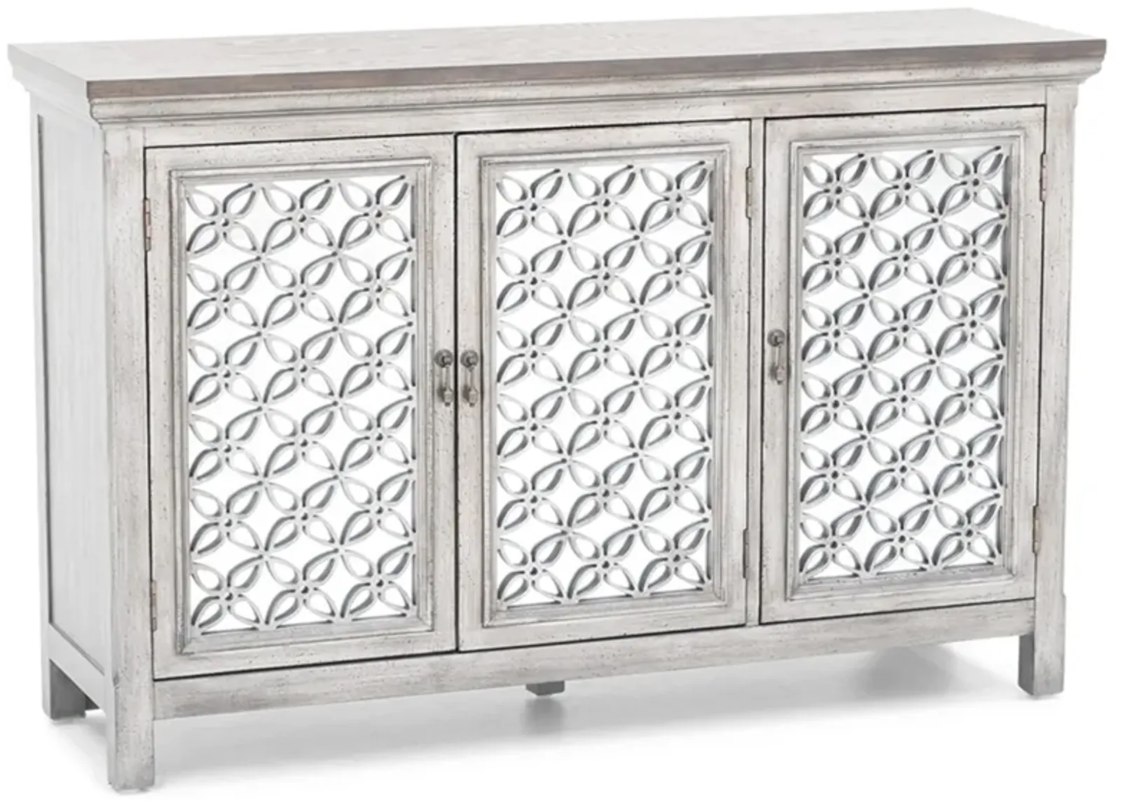 Eclectic Collection Grey 3 Door Cabinet