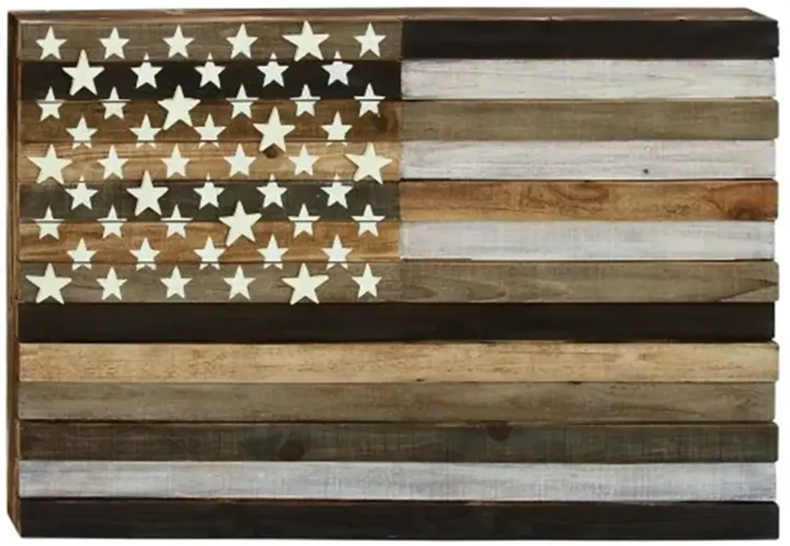 Wood Flag Wall Decor 44"W x 30"H