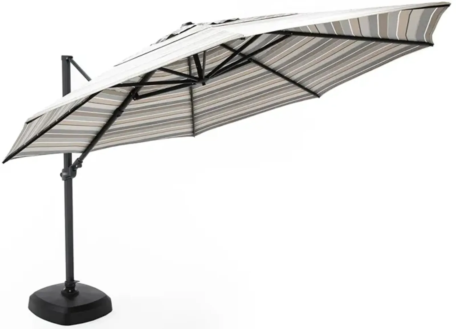 2-Pc 11' Cantilever Milano Char Umbrella