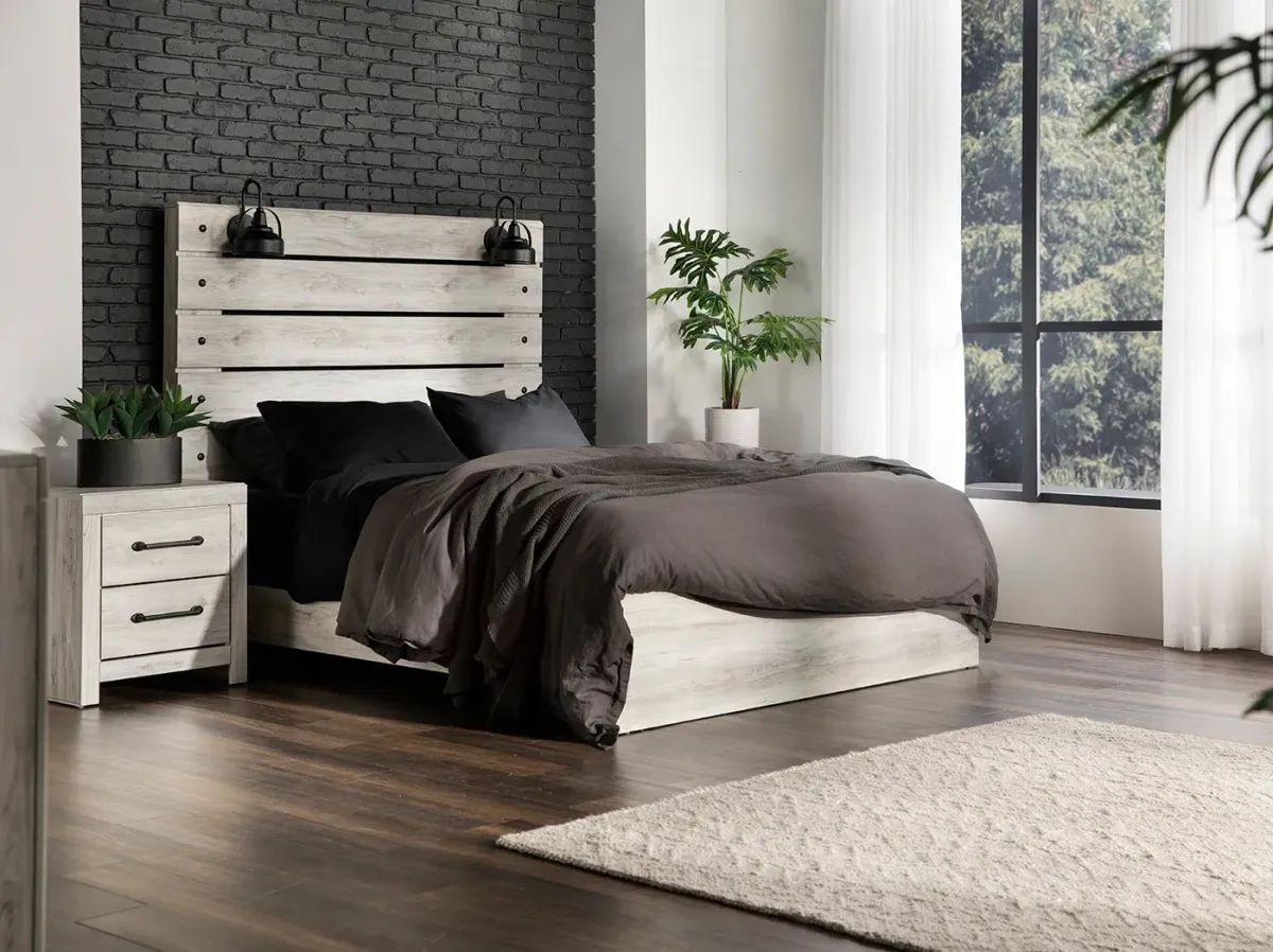 Dylan White King Panel Bed