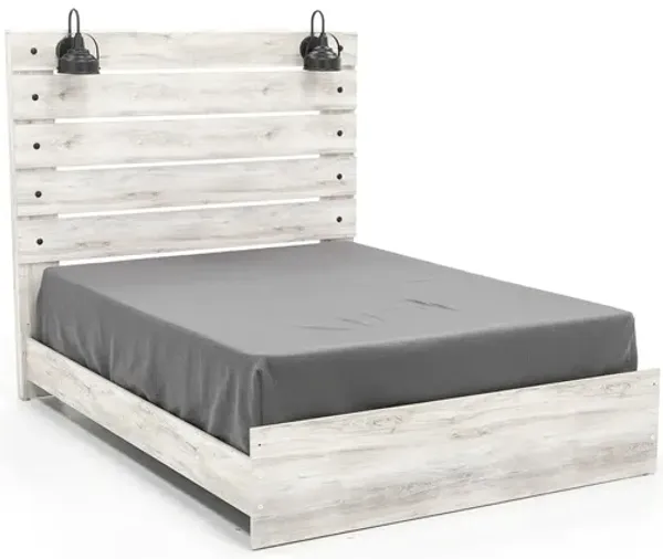 Dylan White King Panel Bed