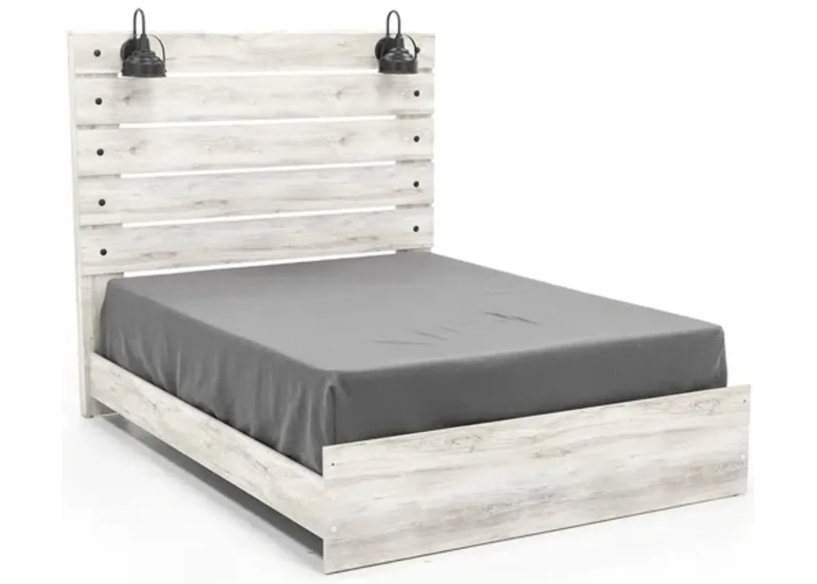 Dylan White King Panel Bed