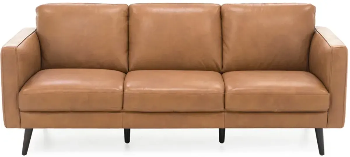 Turin Leather Sofa in Brandy