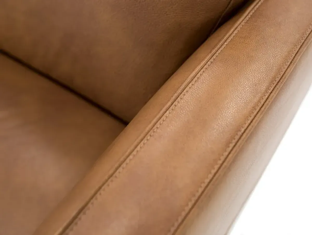 Turin Leather Sofa in Brandy