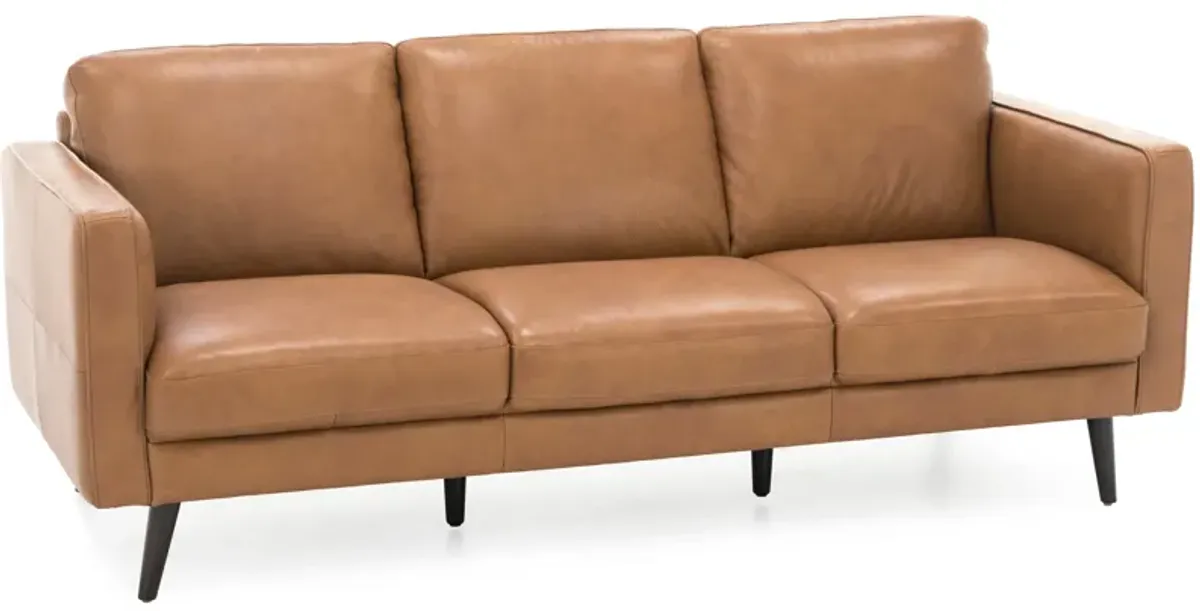 Turin Leather Sofa in Brandy