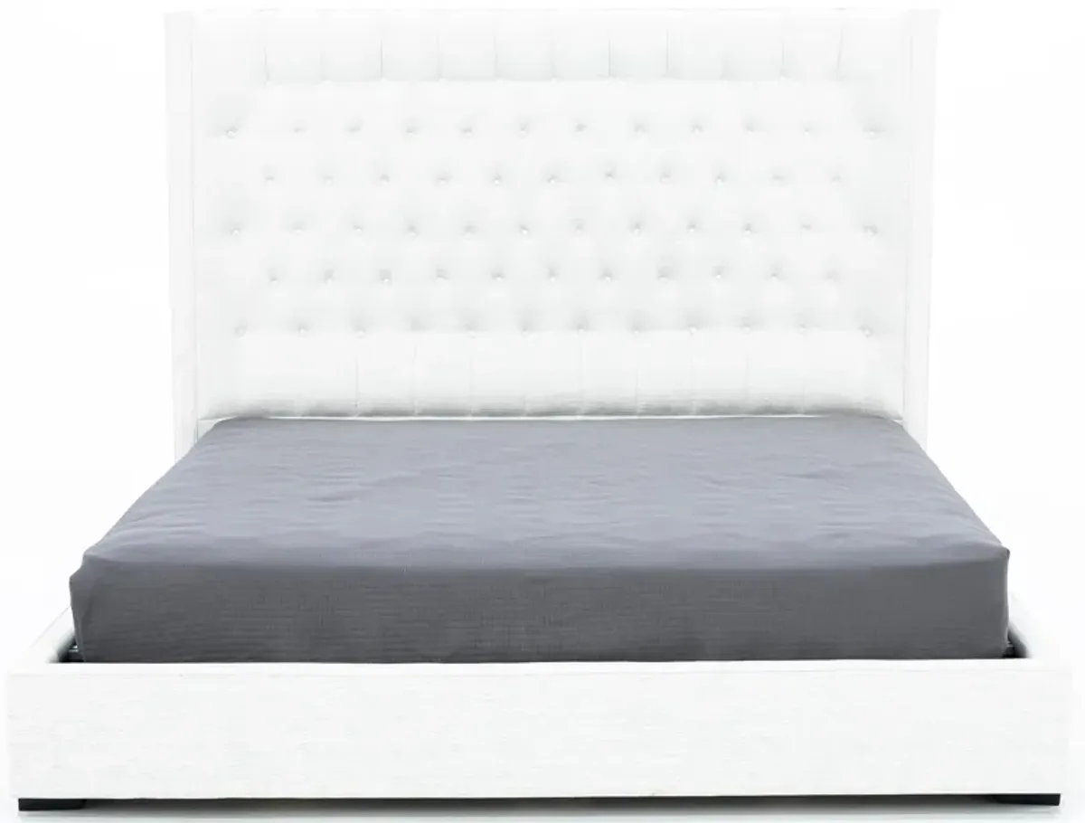 Carly Full Upholstered Storage Bed (Discontinued Slats)