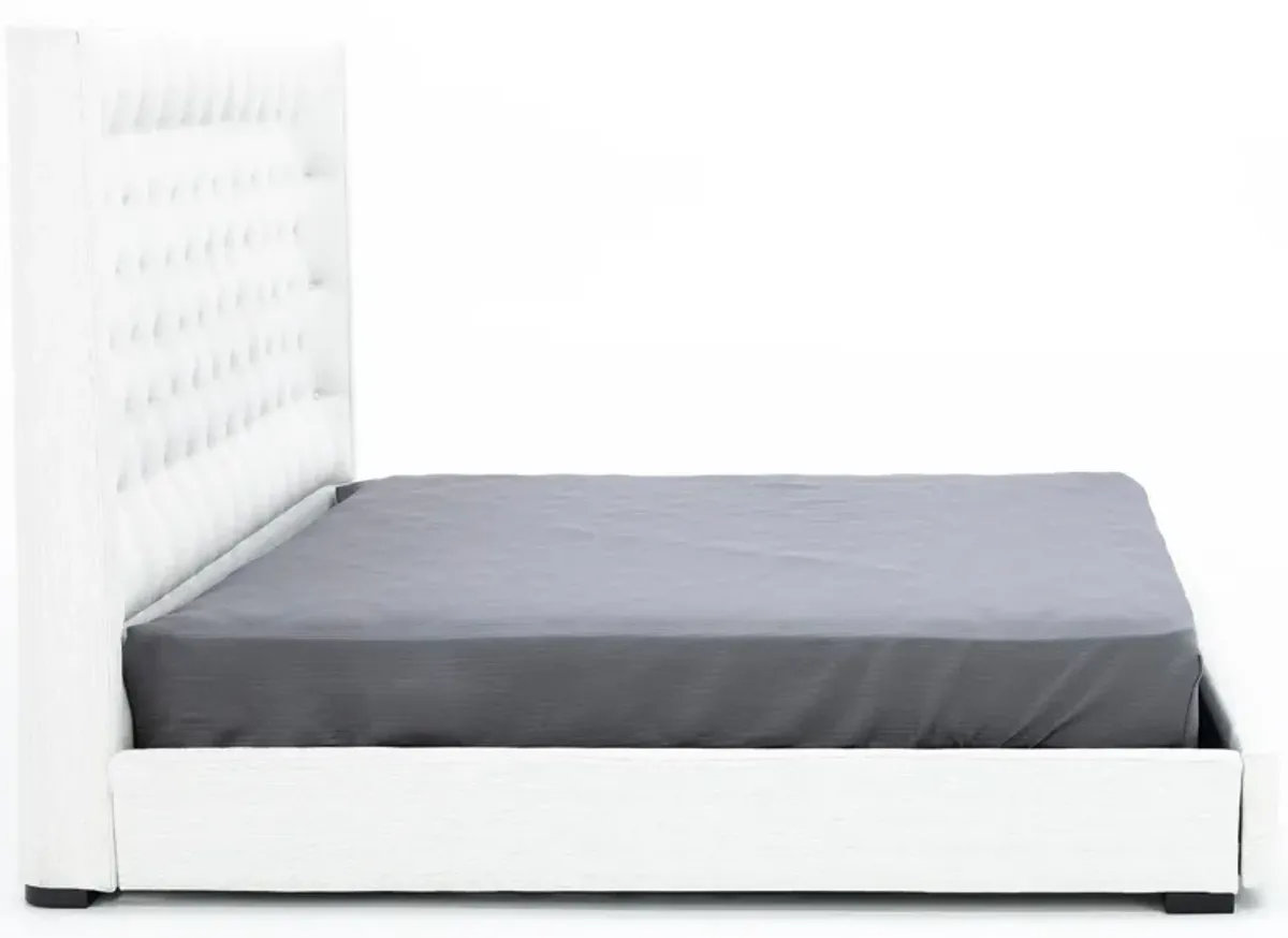 Carly Full Upholstered Storage Bed (Discontinued Slats)