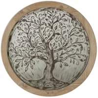 Wood and Metal Tree Wall Décor 24" Round