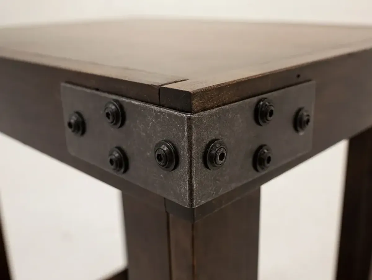 Industrial Tobacco Chairside Table