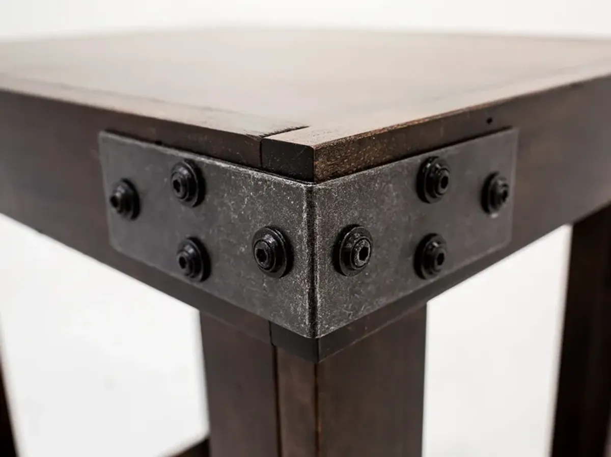 Industrial Tobacco Chairside Table