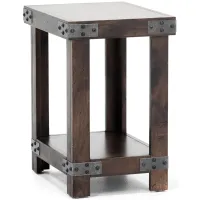 Industrial Tobacco Chairside Table