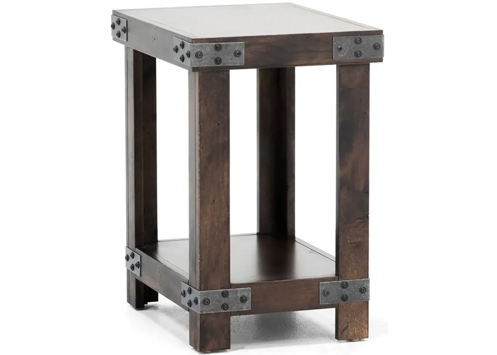 Industrial Tobacco Chairside Table