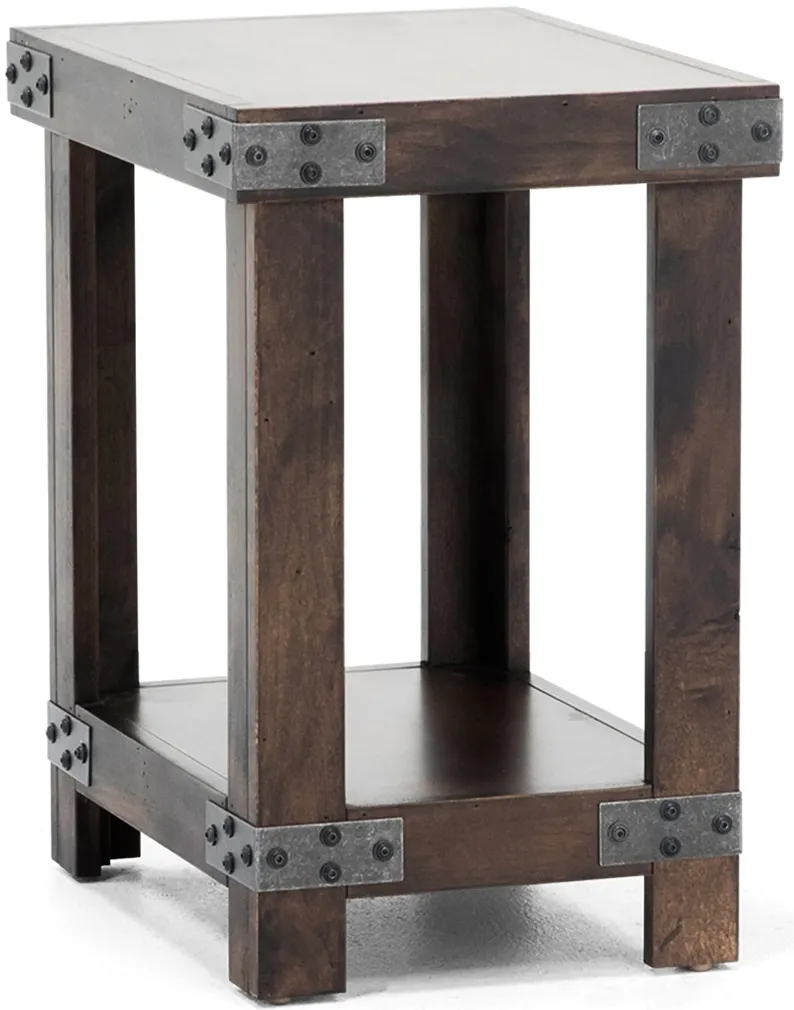 Industrial Tobacco Chairside Table