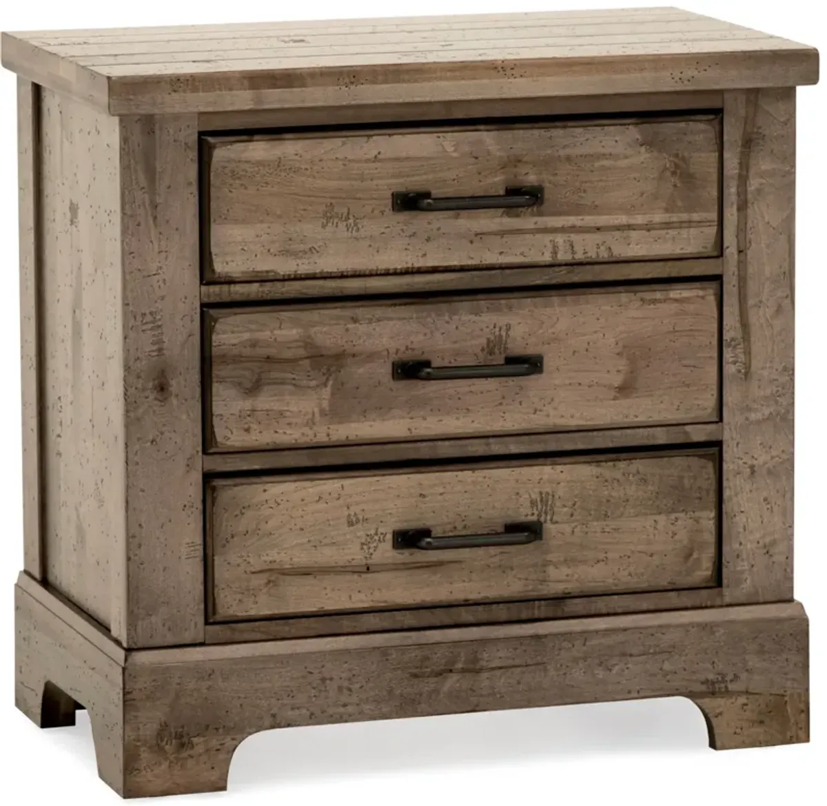 Cool Rustic Nightstand, Grey