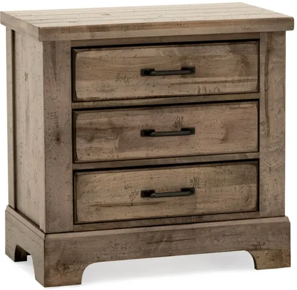 Cool Rustic Nightstand, Grey