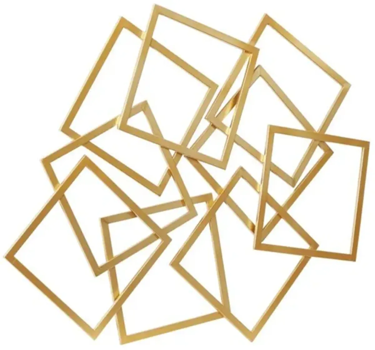 Gold Squares Metal Wall Decor 45"W x 37"H