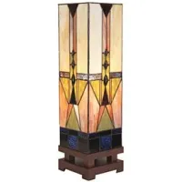 Draco Tiffany-Style Glass Luminary Lamp 6"W x 21"H